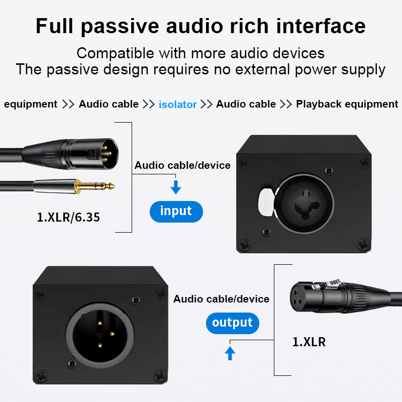 عازل صوت XLR 6.35 مم، محول عزل - مراجعة Audio Music Dj وسعره