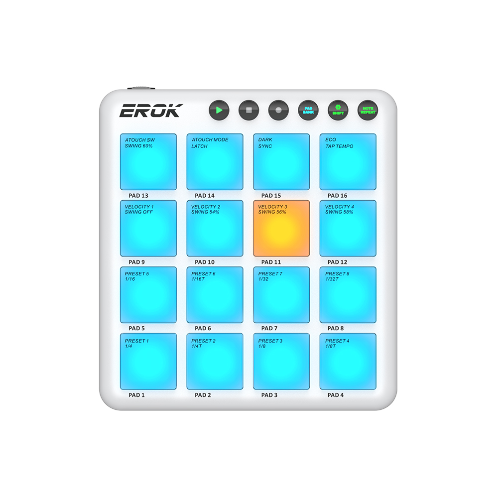 وحدة تحكم MIDI لاسلكية من EROK - مراجعة Midi Controller Pad وسعره