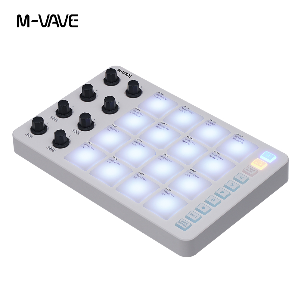 وحدة تحكم لاسلكية M-VAVE SMC-P - مراجعة Midi Controller Pad وسعره